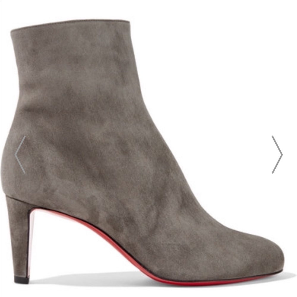 Authentic Christian Louboutin suede gray boots